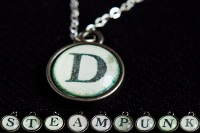 Steampunk Typwriter Key Letter D Pendant