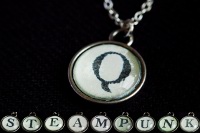 Steampunk Typwriter Key Letter Q Pendant