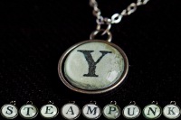 Steampunk Typwriter Key Letter Y Pendant
