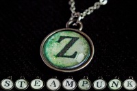 Steampunk Typwriter Key Letter Z Pendant